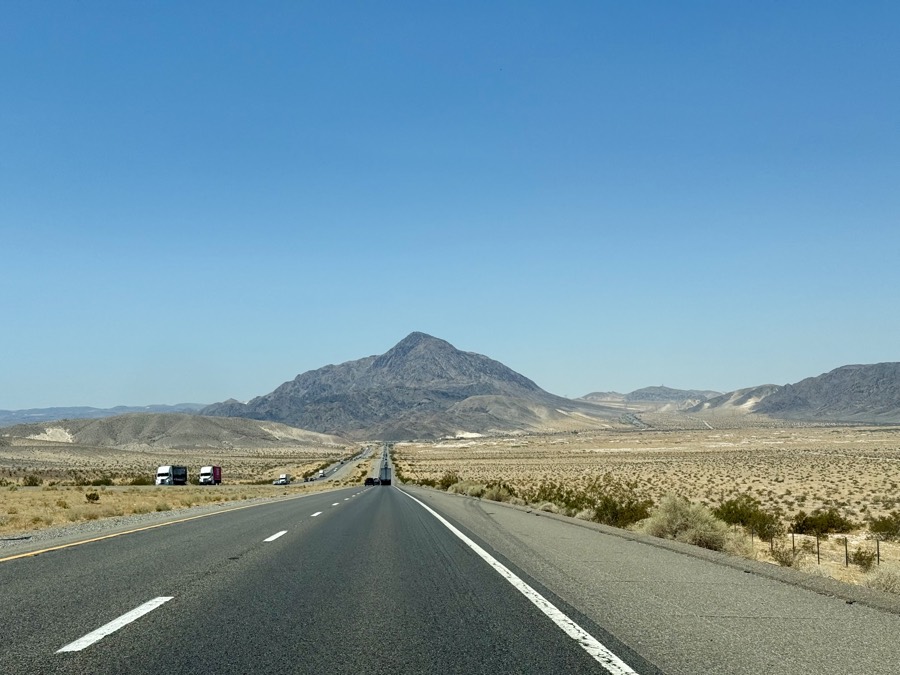 Photograph of CA-58 Baker — road trip view, July 22, 2026
