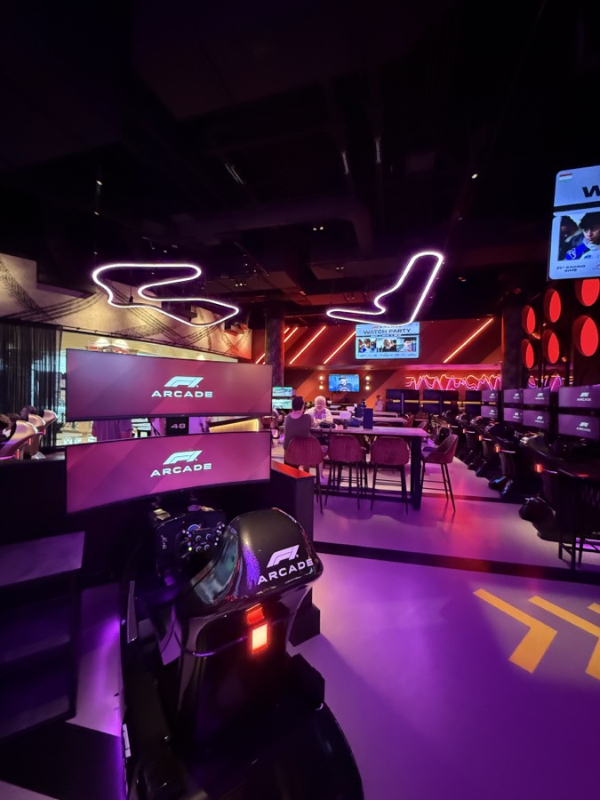 Photograph of F1 Arcade in The Forum Shops, Las Vegas, Nevada — travel photograph, July 21, 2026