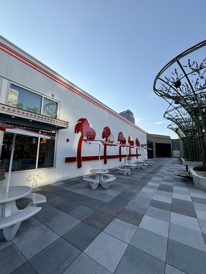 Photograph of In-N-Out Palm Trees Pattern in Las Vegas, Nevada — travel photograph, July 21, 2026